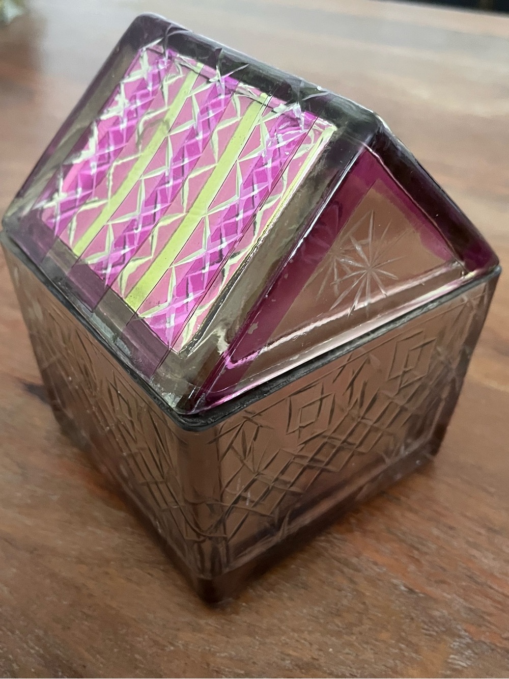 Anthropologie Snowflake House Spice Evergreen & Embers Cut Glass Candle